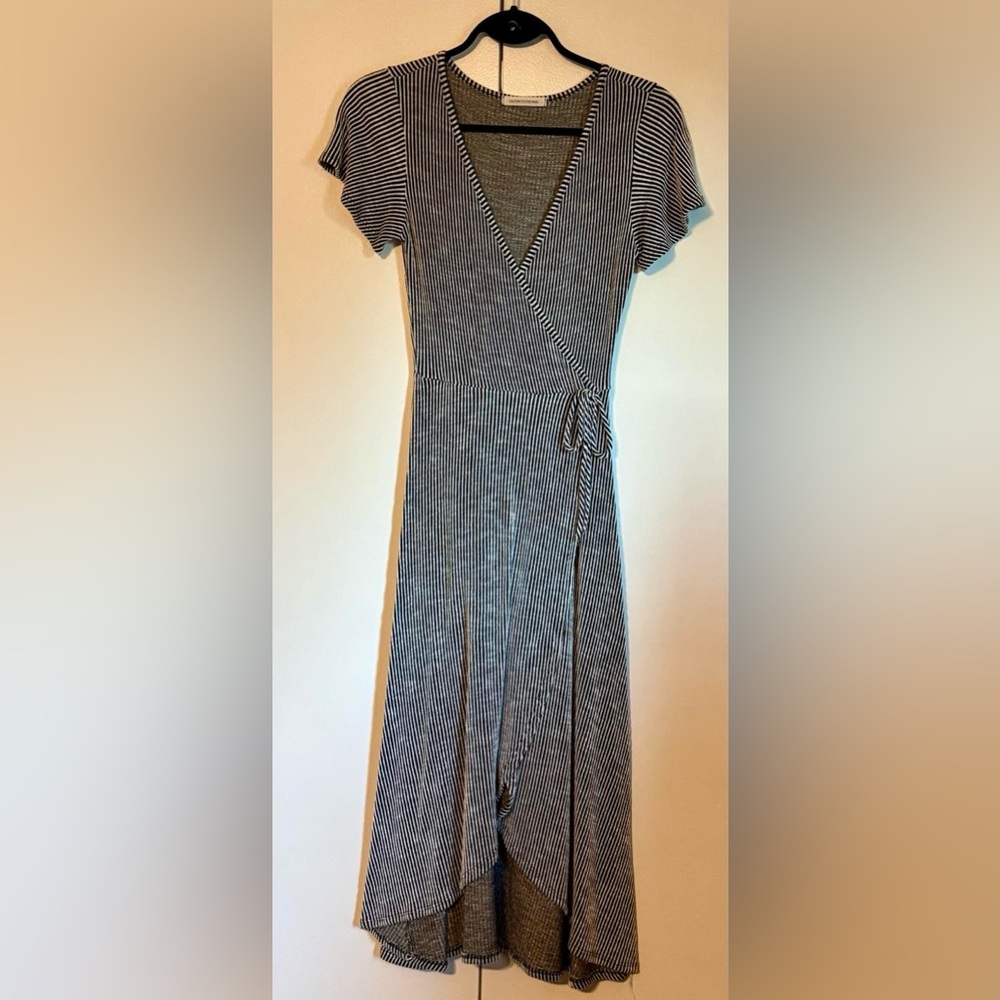 Black/White Faux Wrap Dress Size Small